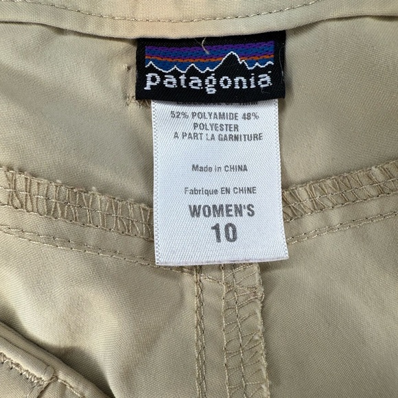 Patagonia Pants Womens 10 Khaki Intercontinental Capri Drawstring Hiking - Picture 4 of 6